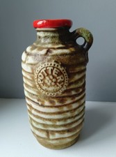 Vintage Fat Lava Ceramic Vase