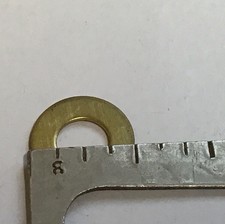 Small Vintage Brass Plain Washers, Nettlefolds, 5no