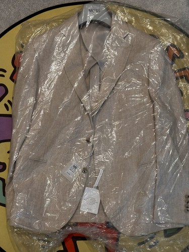 Moss bros ecru herringbone - bros,
