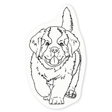 'St Bernard Puppy Dog' Clear Sticker Decals (DC054778)