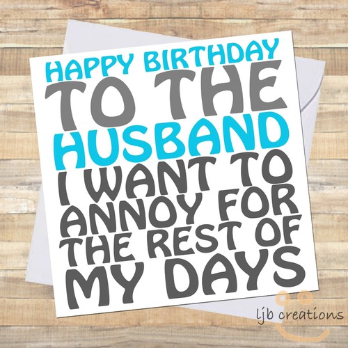 Funny husband birthday - birthday, card