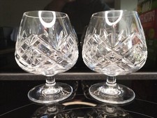 2 x Royal Doulton Juliette Crystal Brandy Whiskey Whisky Balloon Snifter Glasses