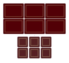 Pimpernel Classic Burgundy Placemats & Coasters - Set of 6