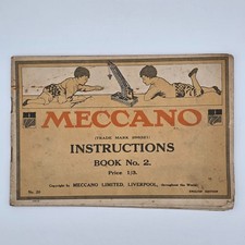 Meccano Instructions Book No 2 1930s Edition No 20 Vintage Original Manual VGC