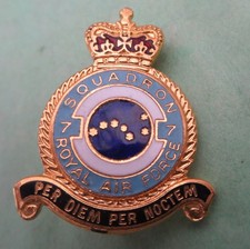 No 7 Squadron Royal  Air Force British RAF/Military Lapel Badge/Brooch