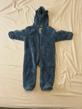 Next Navy Fleece Baby Pramsuit 9-12 Months Used Good Condition