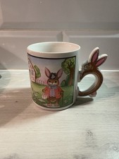 Vintage Easter Bunny Peter Cottontail Coffee Tea Cup Mug Rabbit Handle