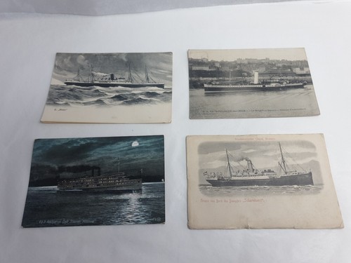 Vintage postcards old ships - old,