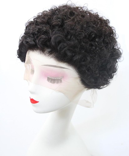 Short curly lace front wig - short,
