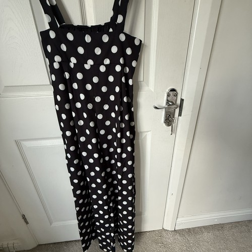 Polka dot wide leg jumpsuit - dot,