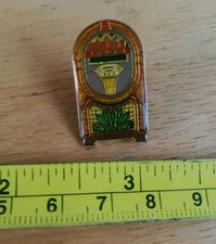 Floral / Torch Pattern Collectable Enamel Pin Badge