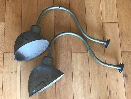 Vintage brass swan neck - swan, wall