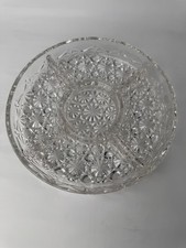 10" Clear Cut Glass 5 Part