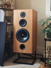 Purity Acoustics Classic S3 speakers with original and aftermarket stands 