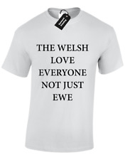 THE WELSH LOVE EVERYONE MENS T SHIRT FUNNY NOT EWE SHEEP JOKE DRAGON WALES S-5XL
