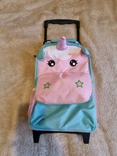 Girls Unicorn Pull Trolley Cabin Luggage Wheels Bag Folding Handle Kids Travel