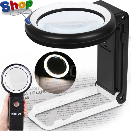 Magnifying glass with light - with,