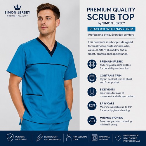Unisex scrub top - top, tunic