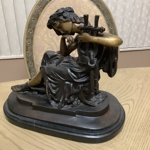 Orpheus cast bronze statue - cast,