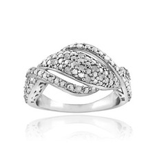1/4 Ct Diamond Twist Ring