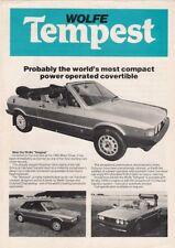 Volkswagen Scirocco Wolfe Tempest Convertible 1980-81 UK Single Sheet Brochure