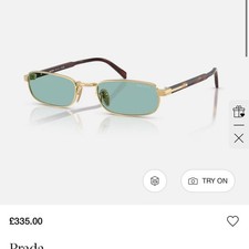 Prada gold sunglasses with