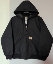Carhartt Men's Black Hoodie Classic Reworked Jacket Excellent Condition Size S
