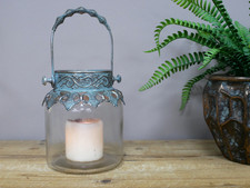 Vintage Glass Jar Lantern with