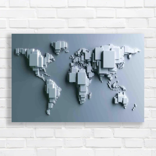 Geometric world map - geometric,