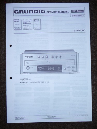 Service manual grundig - manual, m