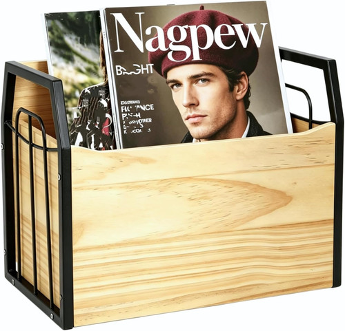 Wood magazine holder rustic - holder,,