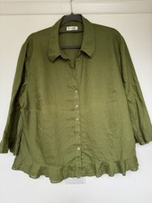 Kaliko 100% Linen Blouse Size