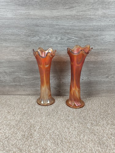 Pair vintage fenton marigold - pair,