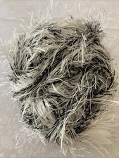 Black and White Eyelash Yarn