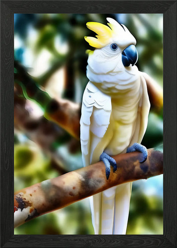 Beautiful white cockatoo - a,