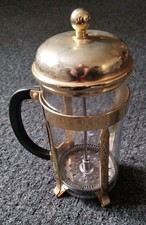 La Cafetiere 8 Cups Coffee French Press Glass Classic Gold Made in UK John Lewis