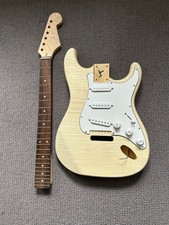 High Quality Stratocaster Self Build Guitar Kit - Alder with Flame Maple Top