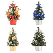Mini Christmas Tree 20/30/40cm Tabletop Xmas Tree with Decorations Small Decor