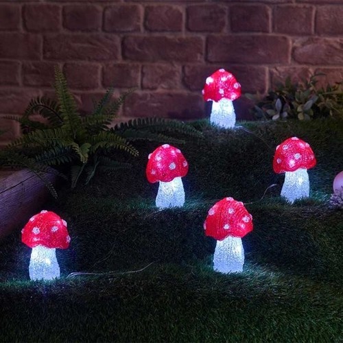 Solar stake mushroom - solar, lights