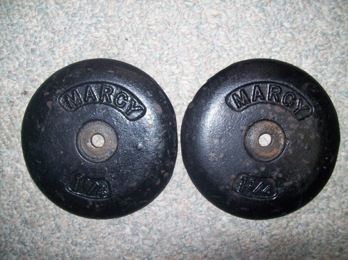 Vtg marcy barbell 4s - marcy, 1