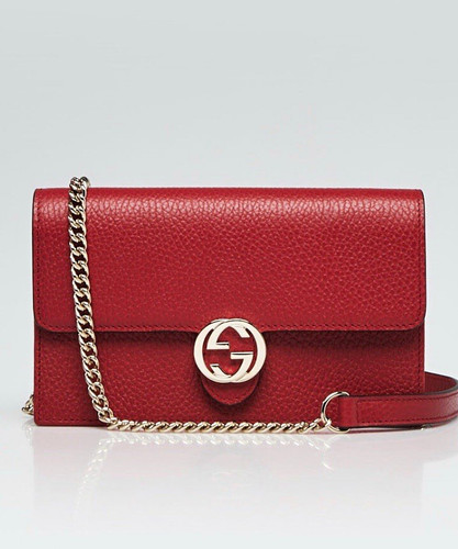 Gucci red leather - gucci, gg