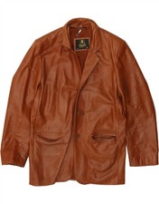 HEELI Mens 3 Button Leather