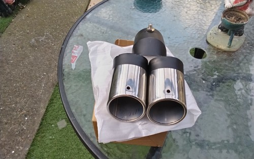 Twin down dual exhaust trim - down,