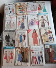 Job Lot Vintage Sewing Patterns 16 Style, Simplicity, McCalls & Senior Knitted