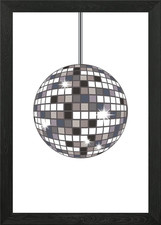 Disco Light Ball Music Framed