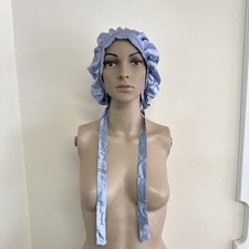 Bonnet 100% Silk Blue Secured Sleeping/Night Cap/Hat RRP: £29 