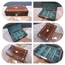 ANTIQUE 19c JEWELLERY BOX -  WONDERFUL INTERIOR