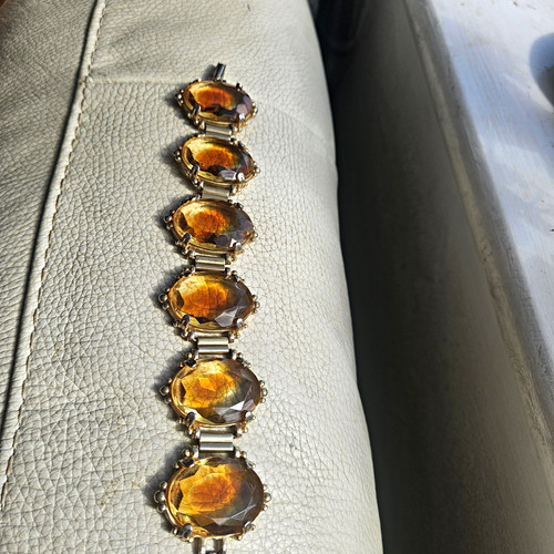 Gold tone bar link - bar, tennis