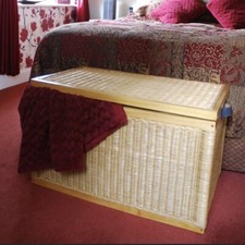 Large wicker blanket box - wicker,