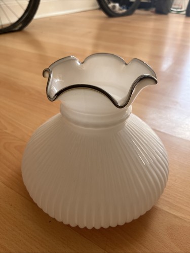 Vintage milk glass - glass, lamp